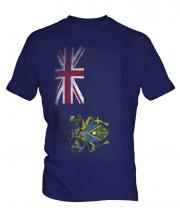 Pitcairn Islands Faded Flag Mens T-Shirt