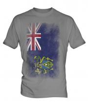 Pitcairn Islands Faded Flag Mens T-Shirt