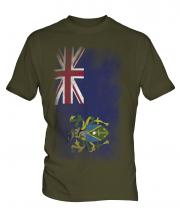 Pitcairn Islands Faded Flag Mens T-Shirt