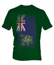 Pitcairn Islands Faded Flag Mens T-Shirt