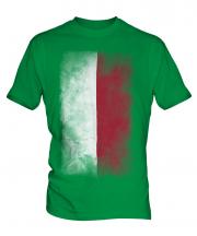 Poland Faded Flag Mens T-Shirt