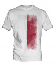Poland Faded Flag Mens T-Shirt