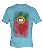 Portugal Faded Flag Mens T-Shirt
