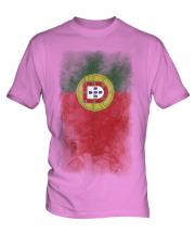Portugal Faded Flag Mens T-Shirt