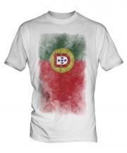 Portugal Faded Flag Mens T-Shirt