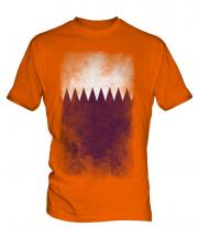 Qatar Faded Flag Mens T-Shirt