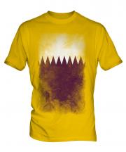 Qatar Faded Flag Mens T-Shirt