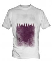 Qatar Faded Flag Mens T-Shirt