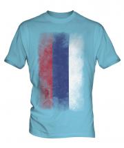 Republika Srpska Faded Flag Mens T-Shirt