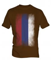 Republika Srpska Faded Flag Mens T-Shirt