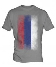 Republika Srpska Faded Flag Mens T-Shirt