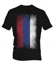 Republika Srpska Faded Flag Mens T-Shirt