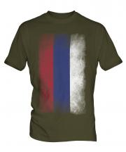 Republika Srpska Faded Flag Mens T-Shirt
