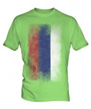 Republika Srpska Faded Flag Mens T-Shirt
