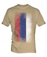 Republika Srpska Faded Flag Mens T-Shirt