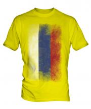 Russia Faded Flag Mens T-Shirt