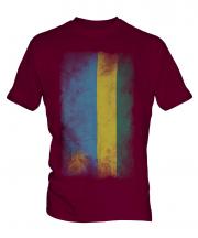 Rwanda Faded Flag Mens T-Shirt