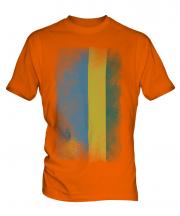 Rwanda Faded Flag Mens T-Shirt