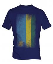 Rwanda Faded Flag Mens T-Shirt