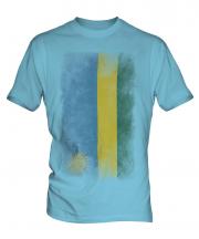 Rwanda Faded Flag Mens T-Shirt