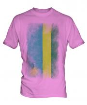Rwanda Faded Flag Mens T-Shirt