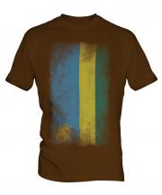 Rwanda Faded Flag Mens T-Shirt