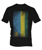 Rwanda Faded Flag Mens T-Shirt