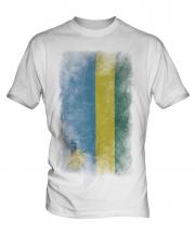 Rwanda Faded Flag Mens T-Shirt