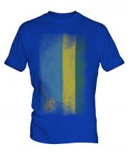 Rwanda Faded Flag Mens T-Shirt