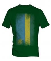 Rwanda Faded Flag Mens T-Shirt