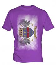 Saint Barthelemy Faded Flag Mens T-Shirt