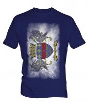 Saint Barthelemy Faded Flag Mens T-Shirt