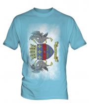 Saint Barthelemy Faded Flag Mens T-Shirt