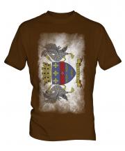 Saint Barthelemy Faded Flag Mens T-Shirt