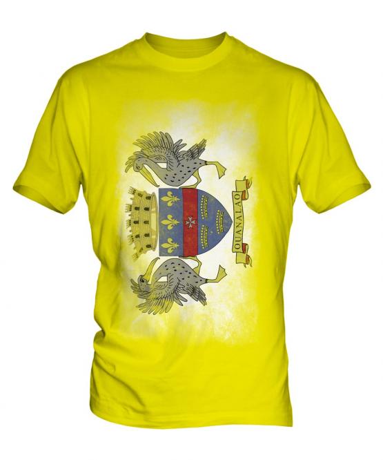 Saint Barthelemy Faded Flag Mens T-Shirt