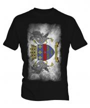 Saint Barthelemy Faded Flag Mens T-Shirt