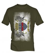 Saint Barthelemy Faded Flag Mens T-Shirt