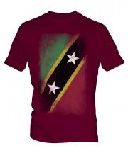 Saint Kitts And Nevis Faded Flag Mens T-Shirt