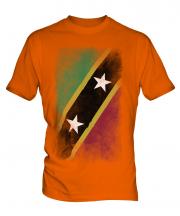 Saint Kitts And Nevis Faded Flag Mens T-Shirt