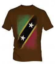 Saint Kitts And Nevis Faded Flag Mens T-Shirt