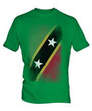 Saint Kitts And Nevis Faded Flag Mens T-Shirt