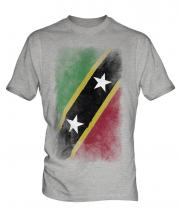 Saint Kitts And Nevis Faded Flag Mens T-Shirt