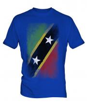 Saint Kitts And Nevis Faded Flag Mens T-Shirt