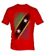 Saint Kitts And Nevis Faded Flag Mens T-Shirt