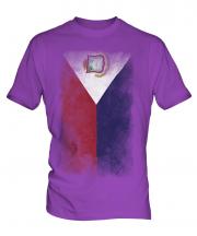 Saint Martin Faded Flag Mens T-Shirt