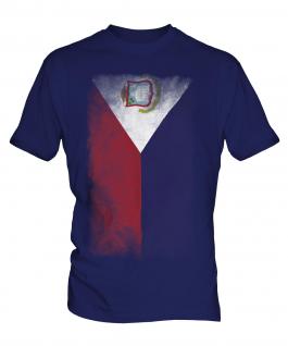 Saint Martin Faded Flag Mens T-Shirt