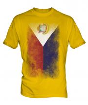 Saint Martin Faded Flag Mens T-Shirt