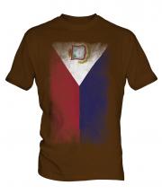 Saint Martin Faded Flag Mens T-Shirt