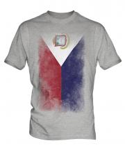Saint Martin Faded Flag Mens T-Shirt