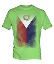 Saint Martin Faded Flag Mens T-Shirt